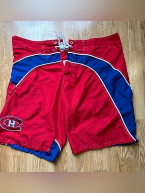 Montreal canadiens NHL swim shorts trunks men size XL